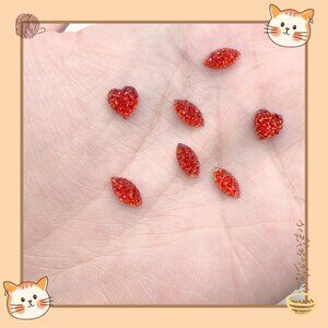 200g Bulk Red Heart & Leaf Flatback Charms – Nail Art, DIY Crafts & Decor Suppli